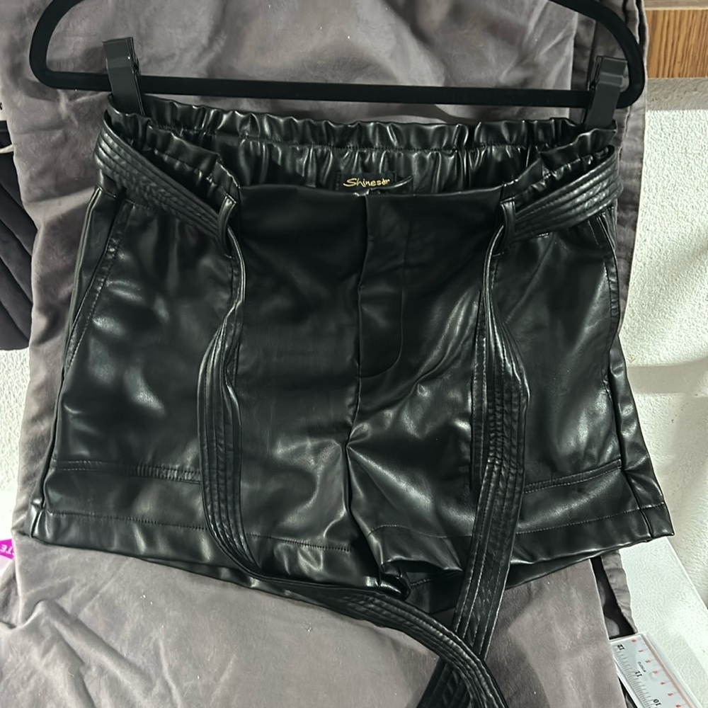 Women’s leather shorts